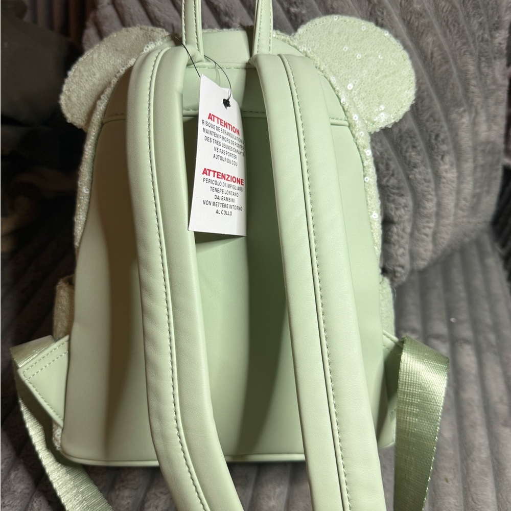 Disney Parks Loungefly Mint Sequin Backpack - Picture 2 of 5